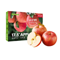 冠町 农夫山泉17.5度阿克苏苹果14枚85mm 新鲜红富士水果礼盒