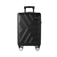 骆驼动感camel active慕尼黑-电波纹拉杆箱LTC12111 行李箱20英寸旅行箱 黑色