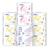 ABC 纤薄日夜组合卫生巾套装10包70片(日用48片+夜用22片)