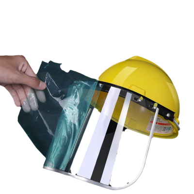 电焊防护罩配帽式面屏 防护面罩 头盔式防飞溅面罩