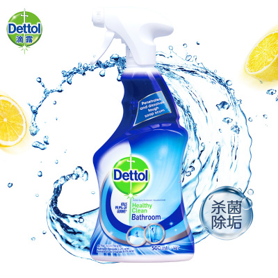 滴露(Dettol)浴室清洗剂500ml 镜面瓷砖玻璃龙头去污除水垢卫生间清洁除菌喷雾