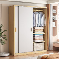 方解实(FANGJIESHI)衣柜简易推拉门经济型卧室简易衣柜组装木质小户型