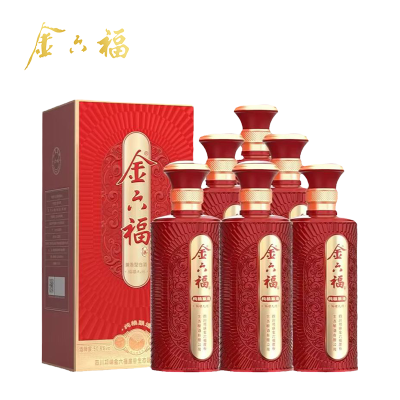 金六福福耀九州50.8度兼香型纯粮白酒 500ml*6瓶整箱装佳节喜宴送礼