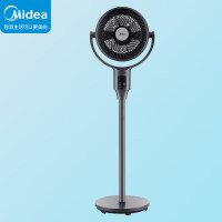 美的(Midea)循环电风扇落地扇立式风扇空气循环立式9叶变频温控遥控 黑色 FGD24UCR