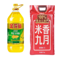 金龙鱼 粮油套餐方案A(金龙鱼非转基因压榨纯正玉米油4L/桶+金龙鱼金鹤米香九月珍珠米5kg/袋)