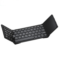 LISM HB318 超薄折叠无线三蓝牙键盘 手机平板ipad电脑苹果小米华为带鼠标触控功能通用键盘 黑色