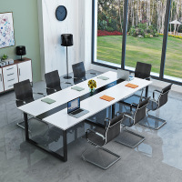 苧琳驻 拼色会议桌长桌简约现代长方形办公桌大型培训桌家具5.4米18人位