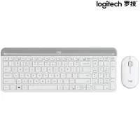 罗技(Logitech)MK470 无线键鼠套装 USB连接 全尺寸超薄键盘 轻音办公 白色