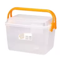 收纳箱塑料家用整理箱户外储物手提箱白色-中号16L