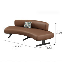 白寅 BY-KFSSF-001 200厘米长沙发 咖啡色(单位:张)