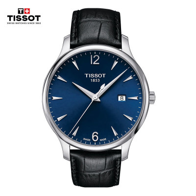 天梭(TISSOT)瑞士手表 俊雅系列 石英男表 新年礼物送男友T063.610.16.047.00