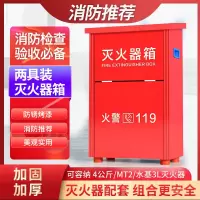 绿消 灭火器箱子干粉水基消防箱子 4KG干粉箱子 手提式ABC灭火器箱子 新国标消防器材装4公斤干粉箱子年检.