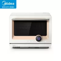 美的(Midea) PG2010W 家用微蒸烤一体机 微波炉蒸箱烤箱智能远程操控 mini微蒸烤 杀菌消毒 简约白