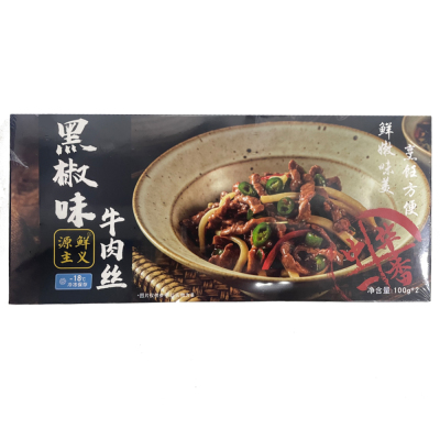 源鲜主义 黑椒牛肉丝 100g*2/盒