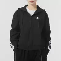 阿迪达斯 (adidas)外套女装健身训练运动服连帽防风休闲夹克 IN9475