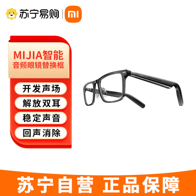 小米智能音频眼镜墨镜款 蓝牙耳机无线非骨传导可换前框近视配镜太阳墨镜 眼镜替换框