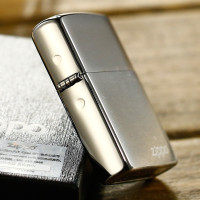 芝宝(ZIPPO) 打火机基础款磨砂冰面纯铜古银200ZL