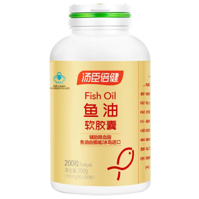汤臣倍健鱼油软胶囊200粒 中老年人成人含DHA EPA辅助降血脂保健品