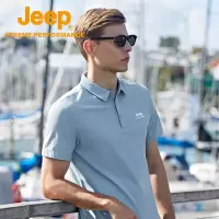 Jeep吉普户外速干T恤男通勤商务Polo衫新款冰丝短袖透气弹力上衣