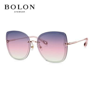 暴龙(BOLON)眼镜浪漫新风不规则女款太阳镜墨镜无框设计 BL7151A32