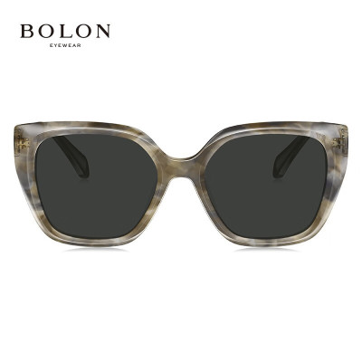 暴龙(BOLON)暴龙眼镜太阳镜大框时尚板材猫眼形女款墨镜BL3125 A80-灰色非偏光