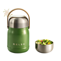 物生物(RELEA)轻食焖烧罐1200ml松绿