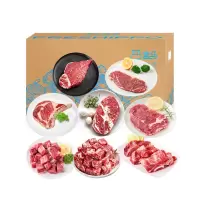 盒马-甄选牛肉礼盒套餐-F款(3780克)战斧牛排 、眼肉牛排、西冷牛排、上脑牛排、菲力牛排、牛脖骨、雪花牛肉粒 等