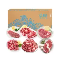 盒马-甄选牛肉礼盒套餐-C款(3400克)西冷牛排 、眼肉牛排、上脑牛排、牛脖骨、雪花牛肉粒、国产牛腩