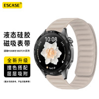 ESCASE 华为手表表带硅胶磁吸适用GT4/Watch3pro/GT3pro舒适表带男女腕带通用46/48mm