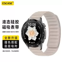 ESCASE 华为手表表带硅胶磁吸适用GT4/Watch3pro/GT3pro舒适表带男女腕带通用46/48mm