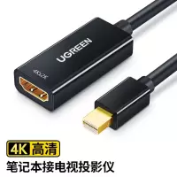 绿联Mini DP转HDMI转换器线 4K迷你DP雷电2公转母接头 苹果微软Surface笔记本电脑接电视显示器投影