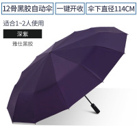 天堂伞全自动折叠雨伞太阳伞便携超大号雨伞女晴雨两用男女士学生 12骨超大伞30753-5#深紫