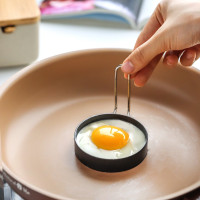 川岛屋 不锈钢煎鸡蛋模具 不粘 圆形厨房煎蛋圈早餐DIY工具