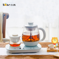 小熊(Bear)煮茶器0.8L容量中式茶盘陶瓷滤隔/小茶杯蒸汽喷淋式蒸茶壶电水壶304不锈钢ZCQ-A08E1台