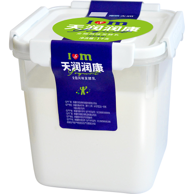 天润润康全脂风味发酵乳酸奶1kg 新疆黄金奶源 豆腐状入口即化 全程冷链运输保鲜到家