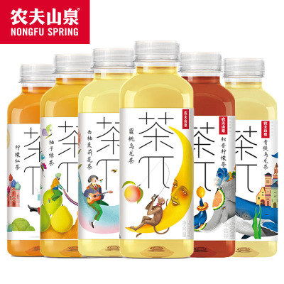 农夫山泉茶π蜜桃乌龙茶900ml*4瓶夏日饮料苏宁宜品推荐