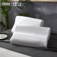 紫罗兰(Violet)VDZLPZX10420 臻品天然乳胶枕护颈成人乳胶曲线枕芯 枕头橡胶枕40*60cm