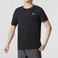 安德玛(UNDERARMOUR)男装 2024春季新款运动服跑步健身训练舒适透气休闲短袖T恤