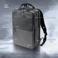 山业(SANWA SUPPLY)BAG-BPC9BK 电脑包 商务休闲 立体双肩 15.6英寸 黑色