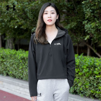 安德玛(Under Armour)女装 新款运动服跑步健身训练舒适休闲时尚套头衫连帽卫衣 1368727-001