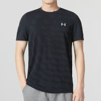 安德玛(Under Armour)短袖男 24新款宽松训练运动服弹力快干透气休闲圆领安德玛t恤男 1370448-001