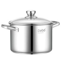 德铂(Debo)鲁尼汤锅304不锈钢锅具 煲汤锅燃气电磁炉通用22cm DEP-613 个