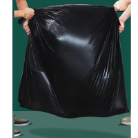 百旺达 平口垃圾袋黑色加厚款 80*100cm 20g 50个/把 3把装