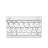 航世(BOW)HB032-Y 键盘 无线三蓝牙键盘 办公键盘 超薄便携 78键 手机平板ipad键盘 巧克力按键 白色