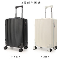 恒源祥 行李箱托运箱拉杆箱竖纹拉链箱HYX8062-24白色24英寸/个