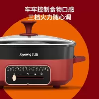 九阳(Joyoung)HG60-G330 电火锅家用涮肉一体锅多功能大容量分体式多档调温电热锅电煮锅 6L 可乐红