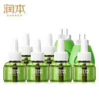 润本 电蚊香蚊香液 婴儿驱蚊水 小绿瓶驱蚊液2器+45ml*6瓶