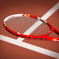 何大屋(Hodtown) 碳素网球拍 单人初学者网球训练碳纤维网球拍轻便耐用 红色 1支 时尚网球拍 HDW1602
