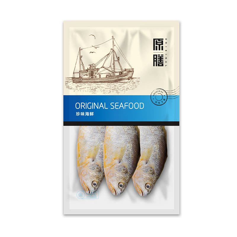 [苏宁生鲜]原膳东海黄鱼400g(3-4条)图片