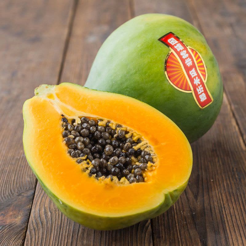 【苏宁生鲜】 都乐菲律宾非转基因木瓜1个约500g/个新鲜水果图片